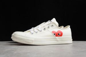 2021 CDG Play x Converse Chuck Taylor All Star 70 Low White 1CL878