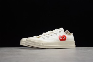 CDG Play x Converse Chuck Taylor All Star 70 Low White 150207C