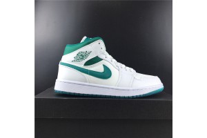 Air Jordan 1 Mid White Mystic Green - CD6759-103