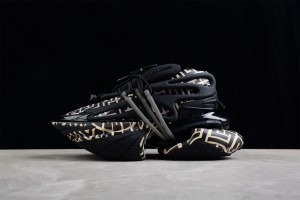 Balmain Neoprene and leather Unicorn low-top sneakers