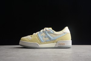 FENDI MATCH Yellow suede low-tops Sneaker