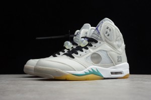 Off-White x Air Jordan 5 Grey/Green White CT8480-105