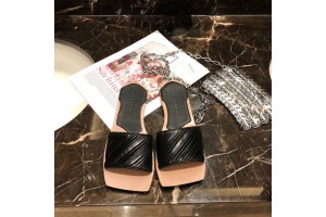 Bottega Veneta open-toe diagonal sandals Black/Gold/Silver/Mental