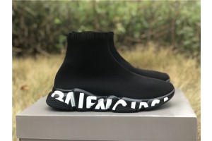 Balenciaga Graffiti Speed Sneaker Black 605942-W05GE-1006