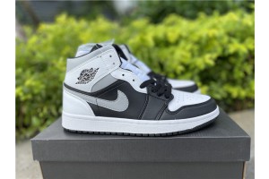 Air Jordan 1 Mid White Shadow - 554724-073