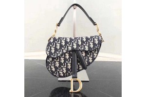 Dior Black Trotter Canvas Saddle Bag