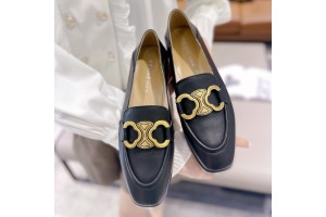 Celine Black Leather Loafer