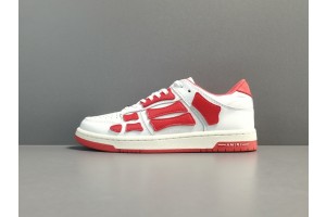 AMIRI Skel Top Low Whtie Red