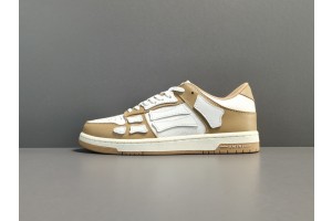 AMIRI Skel Top Low Whtie Brown