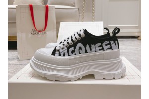 Alexander McQueen Graffiti-logo print Tread Slick sneakers
