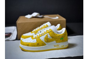 Louis Vuitton Nike Air Force 1 Low By Virgil Abloh White Yellow