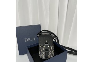 Christian Dior Saddle Vertical Pouch With Trap