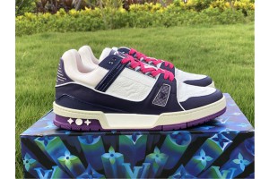 Louis Vuitton Trainer White Purple 1A5PYF