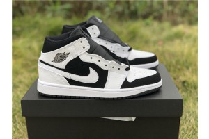 Air Jordan 1 Mid “Tuxedo” White Black - 554724-113