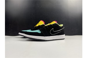 Jordan 1 Low Black Aurora Green Laser Orange CK3022-013 