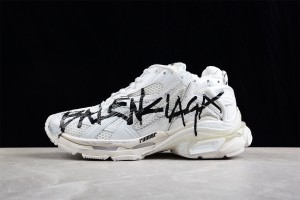 Balenciaga Runner Sneaker White - Logo Balenciga BGRSLG001