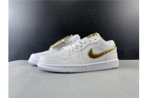 Jordan 1 Low White Metallic Gold CZ4776-100
