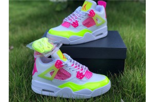 Jordan 4 Retro White Lemon Pink (GS) CV7808-100