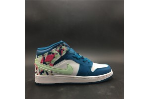 Air Jordan 1 Mid Paint Stroke (GS) - 555112-300