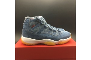 Levis x Air Jordan 11 Denim Sail Game Red (2018 ) - 914433 401