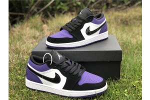 Air Jordan 1 Low Court Purple (GS) - 553560-125