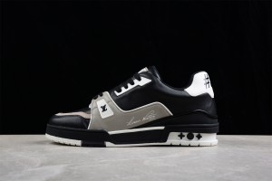 LV Trainer Sneaker Black Grey White