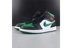 Air Jordan 1 Mid Green Toe - 554724-067