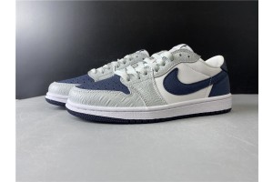 Air Jordan 1 Low Grey Silver White Navy Blue CW8576-200 