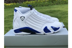 Air Jordan 14 Retro White Hyper Royal - 487471-104