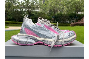 Balenciaga’s 3XL Sneaker in grey silver, pink mesh and polyurethane