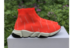 Balenciaga Speed Trainer Orange Logo