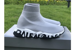 Balenciaga Graffiti Speed Sneaker Grey/White-Black 517319-W07U0-1014