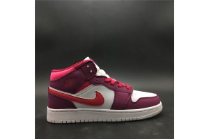 Air Jordan 1 Mid True Berry Rush Pink (GS) - 555112-661