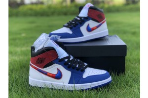 Air Jordan 1 Mid Multi-Color Swoosh - 852542-146