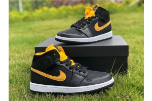 Air Jordan 1 Mid Black University Gold - CI9352-001 
