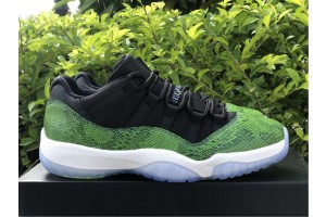 Air Jordan 11 Retro Low Green Snakeskin 528895-033