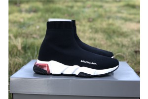 Balenciaga Speed Clear Sole Sneaker Black/Red 517319-W07U0-1003