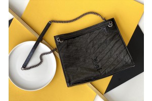 YSL Niki Shopping Bag Wrinkled Oil Wax Cowhide