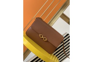 YSL Le Maillon Satchel In Smooth Leather Rouge Eros