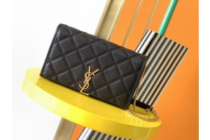 YSL Becky Matelassé Chain Wallet