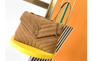 Kitlife YSL Loulou Toy Bag In Y-Quilted Suede And Smooth Leather
