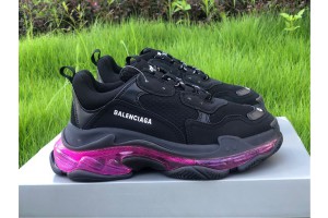Balenciaga Triple S Clear Sole Black/Plum Red 541624-W09O1-0829