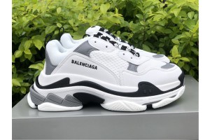Balenciaga Triple S Grey White Sneaker 524039- W09OM- 9115