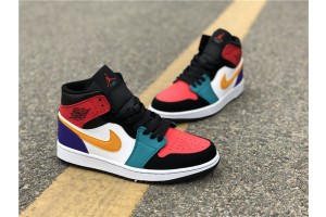 Air Jordan 1 Mid Bred Multi-Color 554724-125
