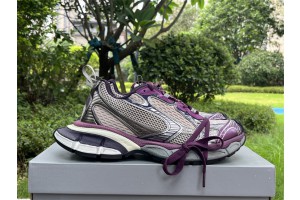 Balenciaga 3XL Sneaker in grey, white and Purple mesh and polyurethane