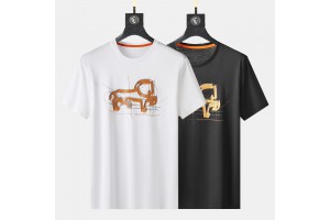 Hermes Short Sleeve T-Shirt Black/White