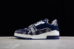 LV Trainer Sneaker Dark Blue