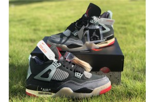 Off-White x Air Jordan 4 “Bred” Black/Red CV9388-001