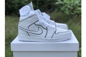 Air Jordan 1 Mid 'Iridescent Reflective White' (W) - CK6587-100