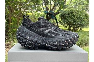 Balenciaga Defender Screw Sneaker in black mesh and nylon